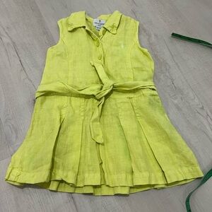 Trussardi Bright Yellow Sleeveless Kids Dress 24m